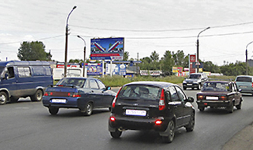 Билборд на Талажском шоссе – ул. Теснанова (напротив АЦ Рено), сторона Б