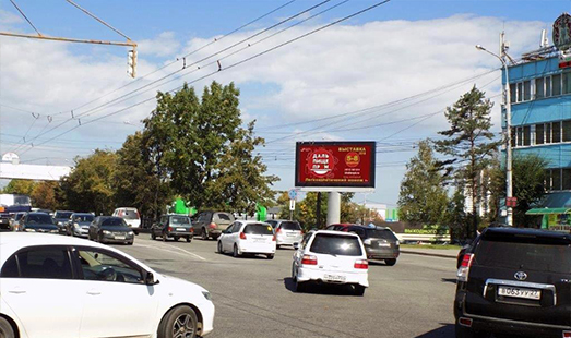 реклама на цифровом билборде на ул. Ленина - Ленинградская ул.
