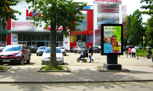 Пример размещения рекламы на сити-форматах в Ярославле