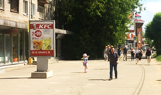 Пример размещения рекламы на сити-форматах в Череповце
