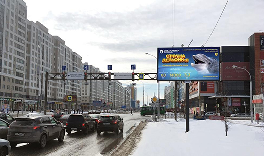 реклама на цифровом билборде на ул. Вильгельма де Геннина - ул. Краснолесья