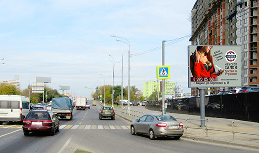 Пример размещения рекламы на цифровом билборде на Олимпийском пр-те, д.10