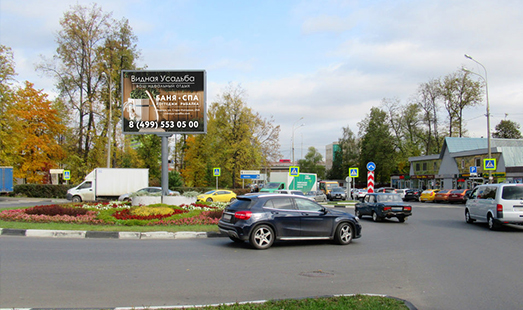 Пример размещения рекламы на цифровом билборде на пересечении Шараповского проезда, ул.Силикатной и Большой Рупасовской