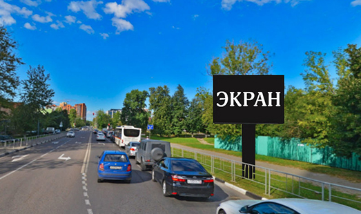 Пример размещения рекламы на цифровом видеоэкране на ул. Ново-Спортивная, напротив д. 8