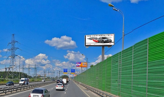 Пример размещения рекламы на цифровом видеоэкране на Осташковском шоссе 960 м
