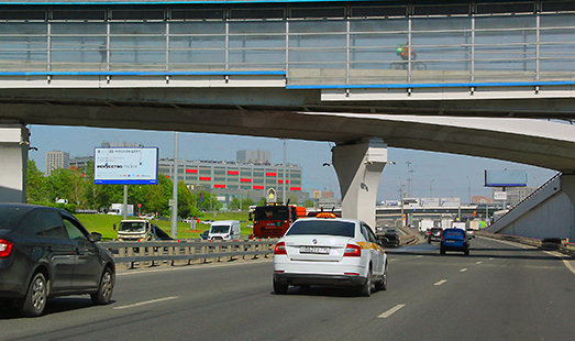 Реклама на щите на ТТК; 300 м после съезда на Волгоградский проспект; (внутренняя сторона); cторона Б