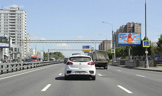 Пример размещения рекламы на цифровом билборде на Ярославском ш. 2к1 в Москве
