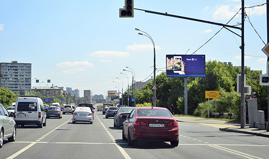 Пример размещения рекламы на цифровом билборде на Волоколамском ш.  81 в Москве
