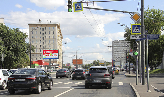 Пример размещения рекламы на цифровом билборде на Волгоградский пр-т  15, а/с Honda в Москве