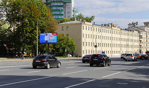 Реклама на цифровом щите на пр-те Мира 56-62 в Москве; cторона А