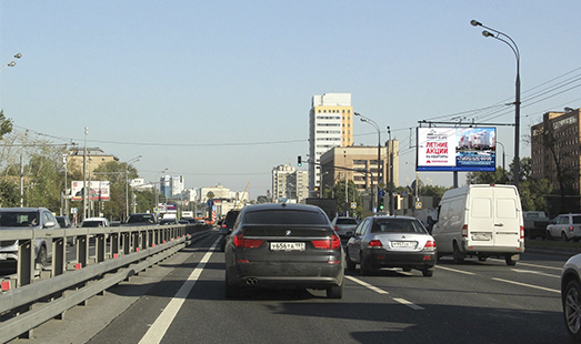 Пример размещения рекламы на цифровом билборде на Рязанском пр-те   16с1 в Москве; cторона А