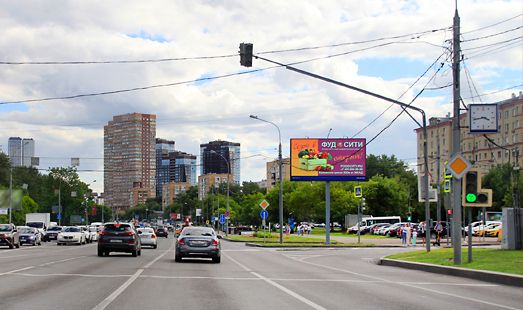 Реклама на цифровом билборде на Дмитровском ш. 27к1, пересечение с Красностуденческим пр-дом в Москве; cторона А