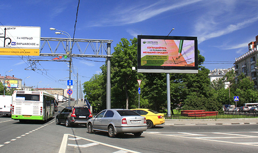 Пример размещения рекламы на цифровом билборде на ул. Сайкина, д. 11 в Москве