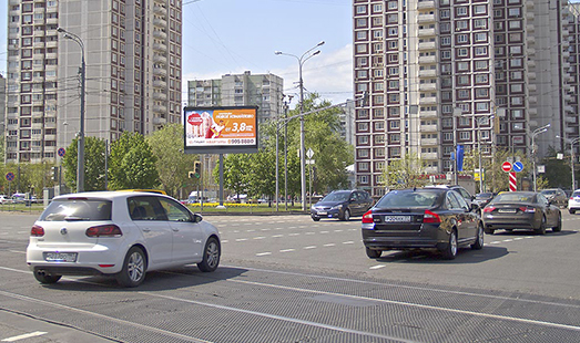 Пример размещения рекламы на цифровом билборде на  ул. Сергия Радонежского, (перед пересечением с Рогожский Вал ул.) в Москве