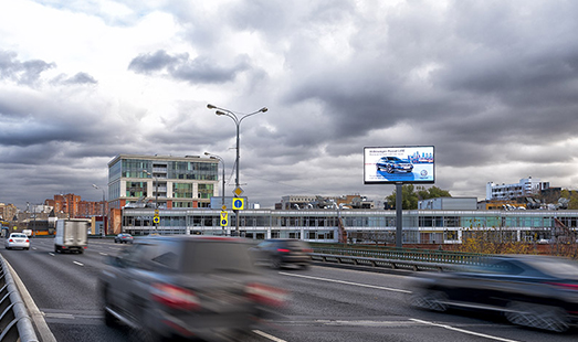 Пример размещения рекламы на цифровом билборде на ТТК, Восток, внутренняя, 500 м до съезда на ул. Бакунинская в Москве