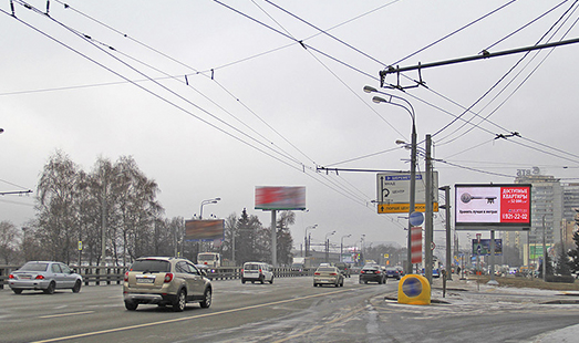 Пример размещения рекламы на цифровом билборде на Ленинградском ш., д. 110 в Москве