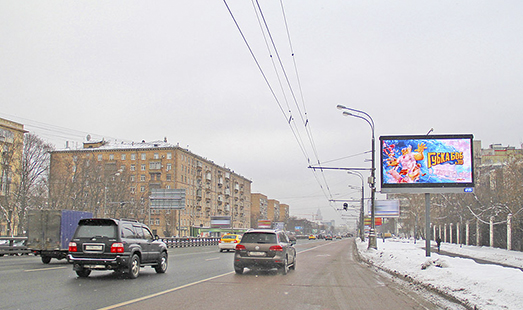 Пример размещения рекламы на цифровом билборде на Ленинградском ш., д. 50 в Москве