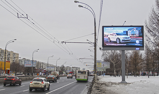 Пример размещения рекламы на цифровом билборде на Алтуфьевском ш., д.33, с.1 в Москве