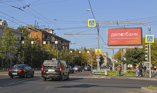 Пример размещения рекламы на цифровом билборде на пр-те Зеленый, д. 12, (20 м. после пересечения с ул. 1-я Владимирская д.39 Владимирская д.39/12 в Москве