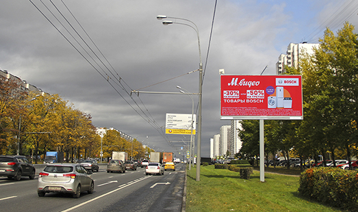 Пример размещения рекламы на цифровом билборде на Алтуфьевском ш., д. 80 в Москве