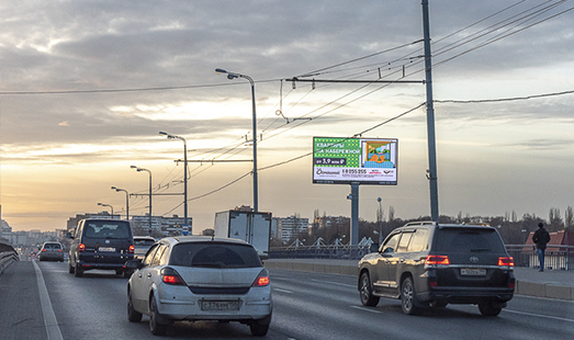 Пример размещения рекламы на цифровом билборде на Щелковском ш., в центр, пересечение с Окружным пр-дом, 150 м до ст. МЦК Локомотив в Москве