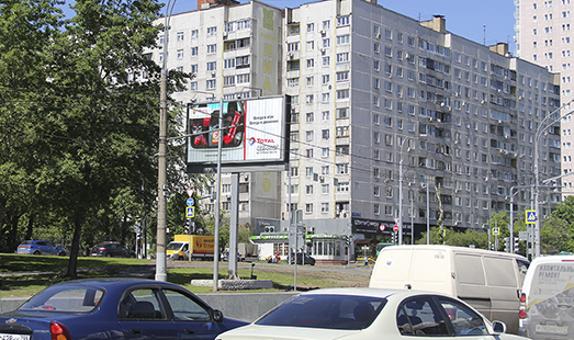 Пример размещения рекламы на цифровом билборде на Илимской ул., д. 9 пересечение с Алтуфьевским ш., д.81 в Москве