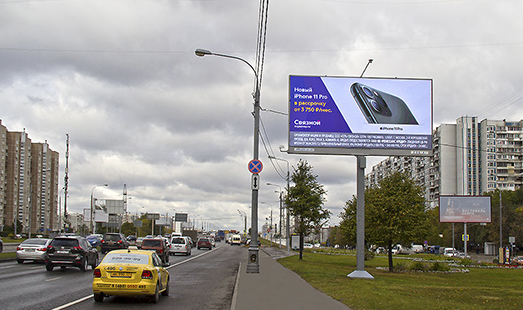 Пример размещения рекламы на цифровом билборде на Бесединском ш., №5396 (2920 метров после МКАД) в Москве