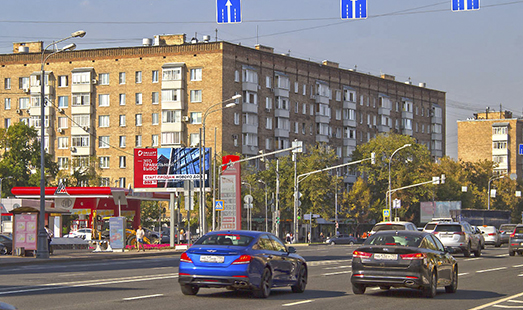Пример размещения рекламы на цифровом билборде на Велозаводской ул., д. 2Б в Москве