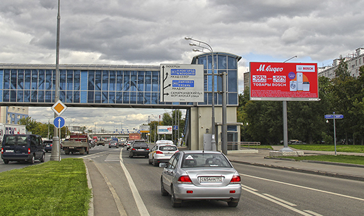 Пример размещения рекламы на цифровом билборде на Рязанском пр-те, д. 82 в Москве