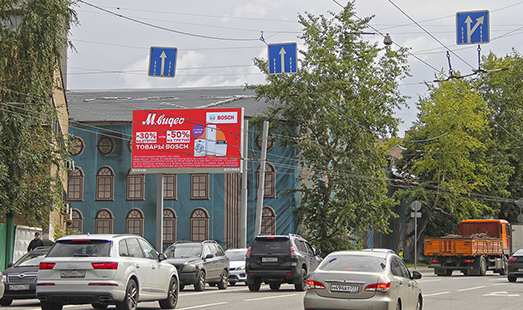 Пример размещения рекламы на цифровом билборде на Семеновской Бол. ул., д. 49 в Москве
