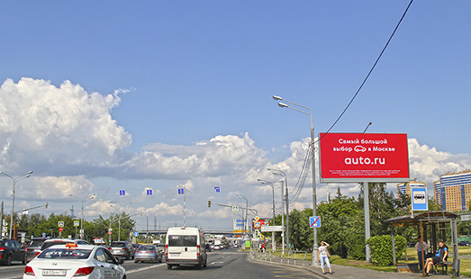Пример размещения рекламы на цифровом билборде на ул. Сталеваров, пересечение с Энтузиастов ш. в Москве
