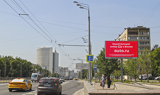 Пример размещения рекламы на цифровом билборде на Черкизовской Бол. д. 9, к.1 в Москве