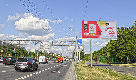 Пример размещения рекламы на цифровом билборде на Щелковском ш., д. 10 В в Москве