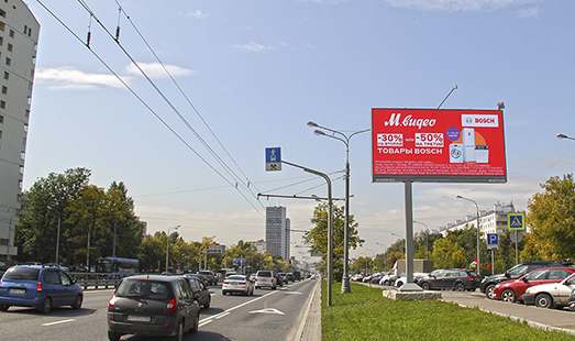Пример размещения рекламы на цифровом билборде на Щёлковском ш., д. 23 с.1 в Москве