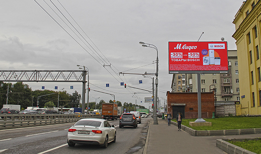 Пример размещения рекламы на цифровом билборде на ш. Энтузиастов, д.46 в Москве