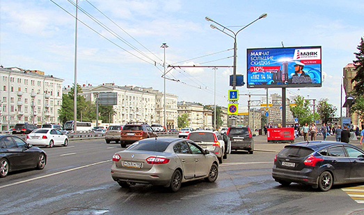 Пример размещения рекламы на цифровом билборде на Ленинградском просп., д. 49 в Москве
