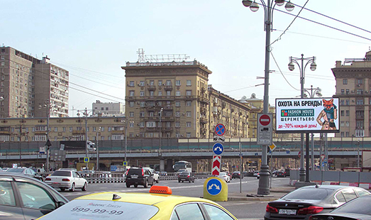 Пример размещения рекламы на цифровом билборде на  просп. Мира, дом 79, Рижская площадь в Москве