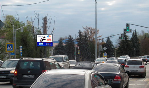 Пример размещения на цифровых билбордах в Переславле-Залесском