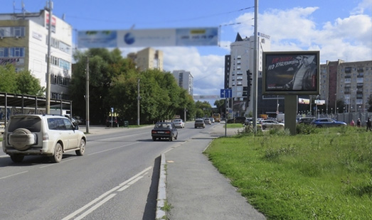 Пример размещения рекламы на ситибордах в Перми