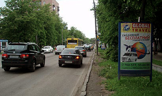 реклама на сити-форматах на ул. Яна Фабрициуса, напротив д. № 10, сторона А