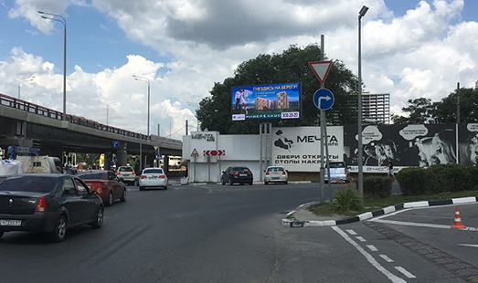 реклама на цифровом билборде на ул. Б. Садовая - ул. Сиверса, 2