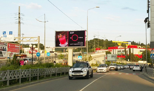 Пример размещения на цифровых билбордах в Сочи