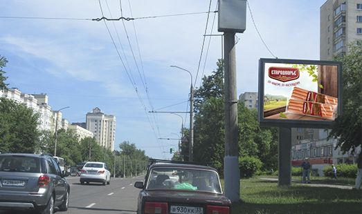 Пример размещения рекламы на ситибордах во Владимире