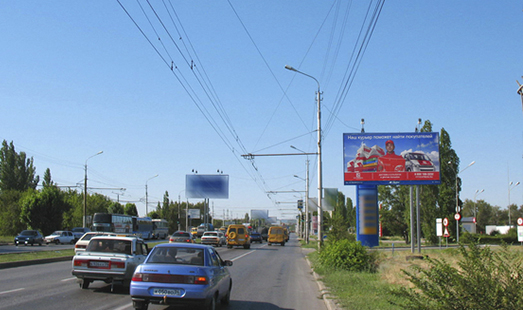 Пример размещения рекламы на щитах в Волгограде